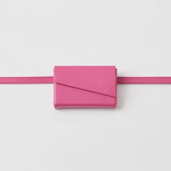 New Closed Belt Bag Mini Pink Raspberry Designer Crossbody Belt Bag MSRP $358 - Picture 1 of 6